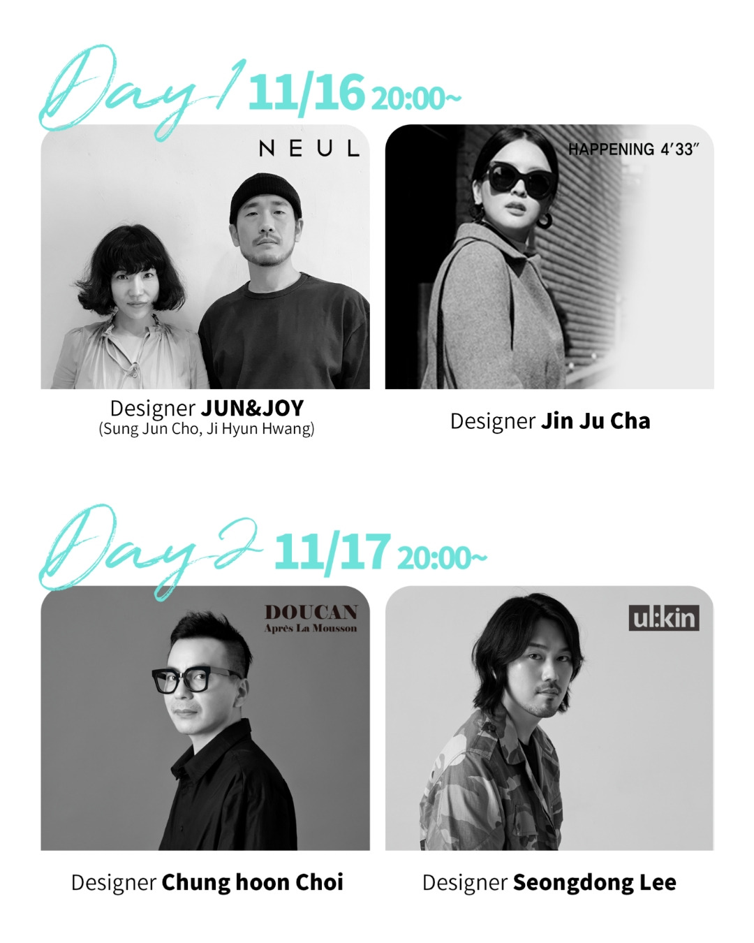 ON:Hallyu Festival - ON:TACT Fashion Show, JUN&JOY, Jin Ju Cha, Chung hoon Choi, Seongdong Lee