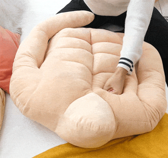 Korean Lifestyle Goods - punching muscle boyfriend cushion