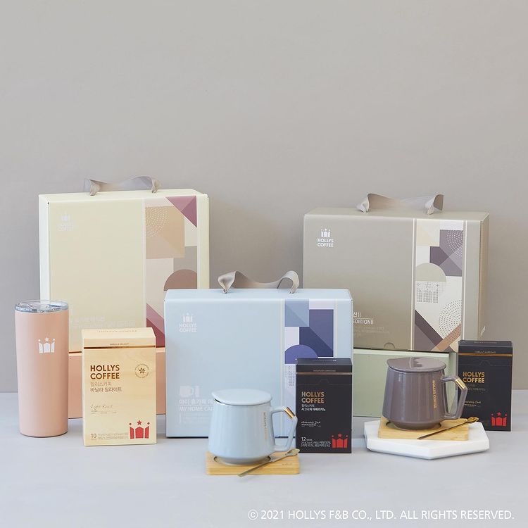 korean instant coffee - hollys gift set
