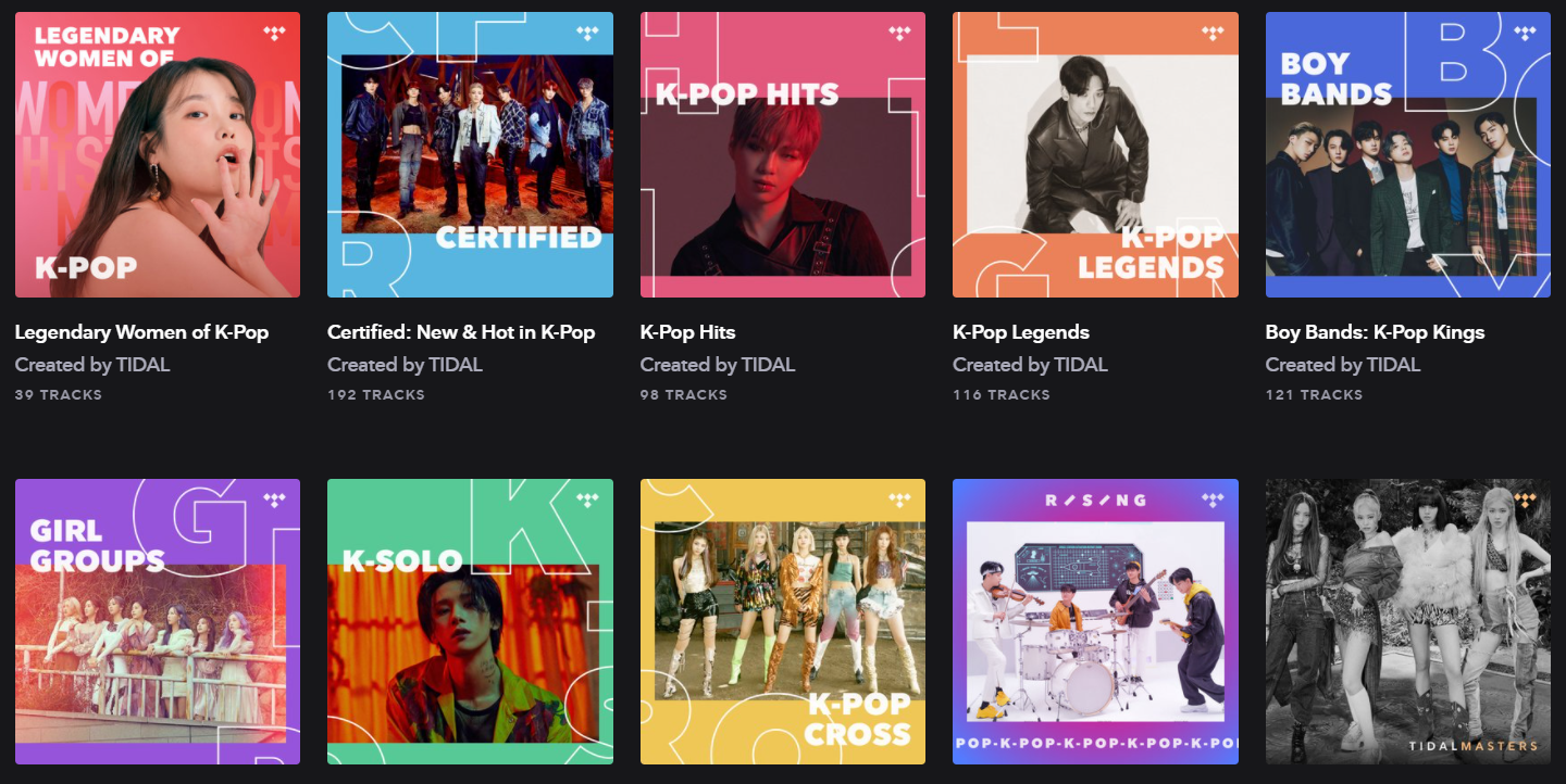 kpop streaming services - tidal