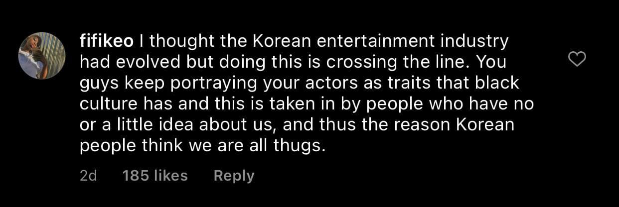park eun-seok cultural appropriation - comments under SBS' Instagram 1