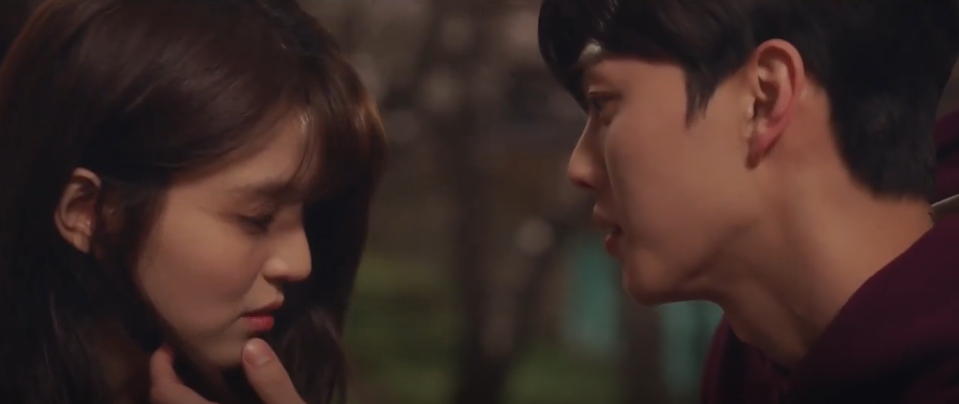nevertheless korean drama review - jae-on leans in to kiss na-bi