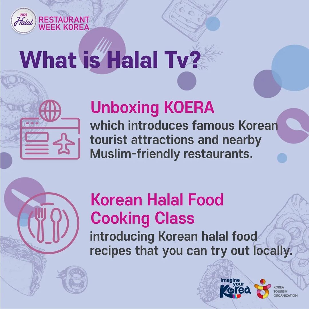 Halal Restaurant Week Korea 2021 - two themes of halal TV