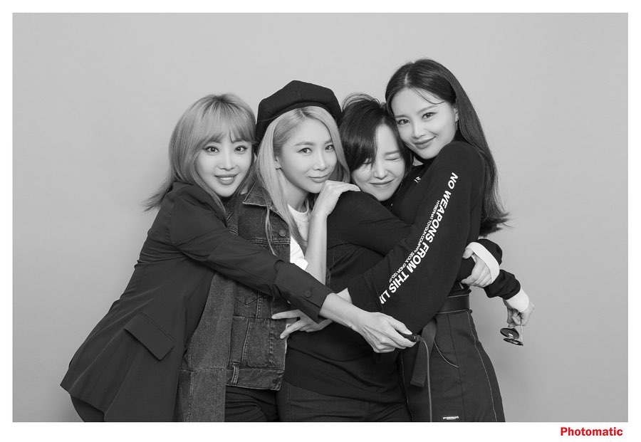 korean idol university majors - Narsha, Jea, Gain, and Miryo