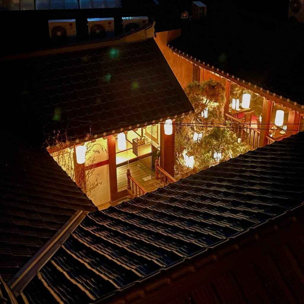 Songam Inn - hidden view from a rooftop bar on the third floor of Songam Inn