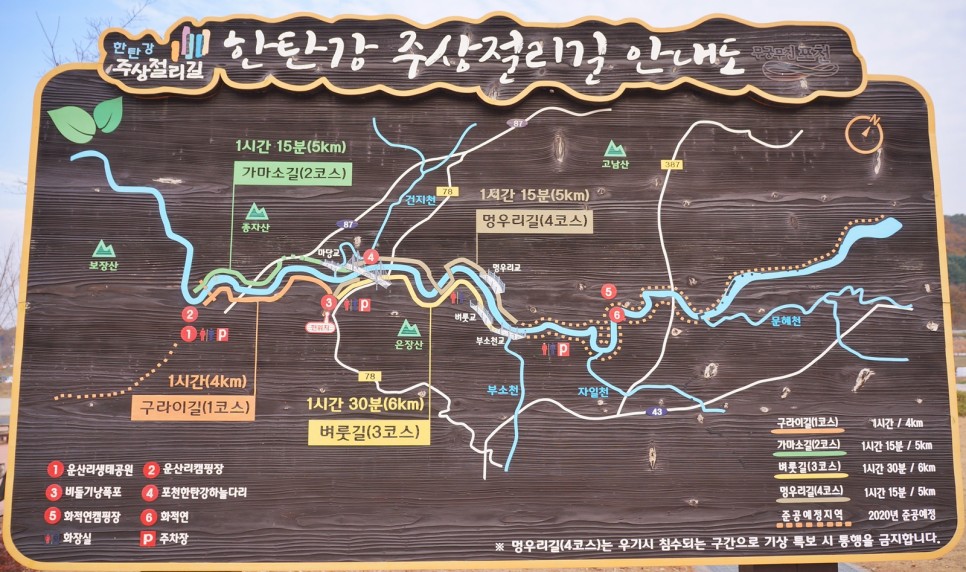 Korean drama filming locations - Crash Landing On You - Hantan River Sky Bridge 포천한탄강하늘다리