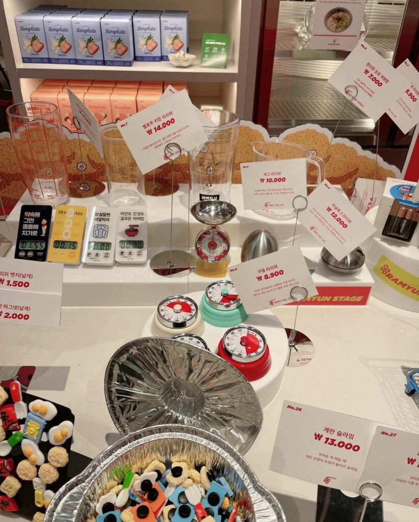 88 ramyun stage - types of merchandise like the noodle timer