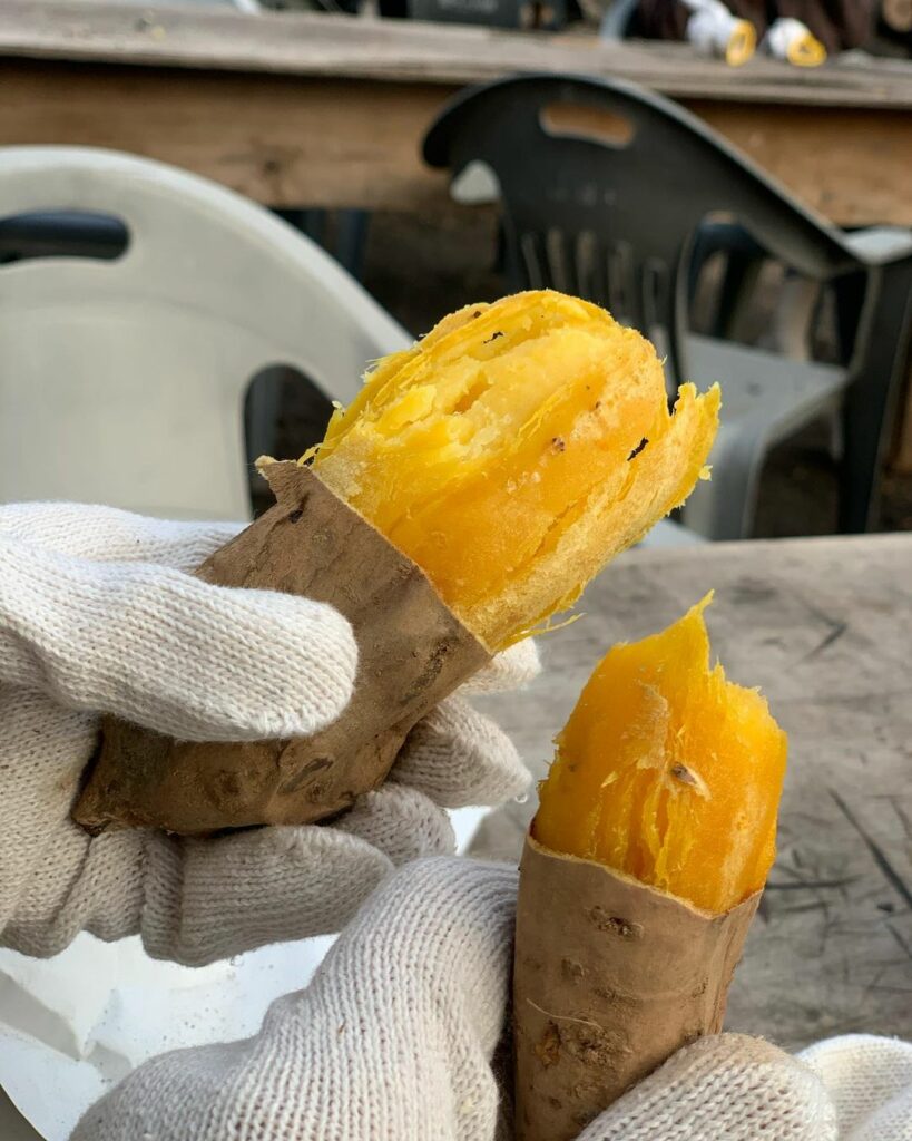Chilgapsan Ice Fountain Festival - roasted sweet potatoes