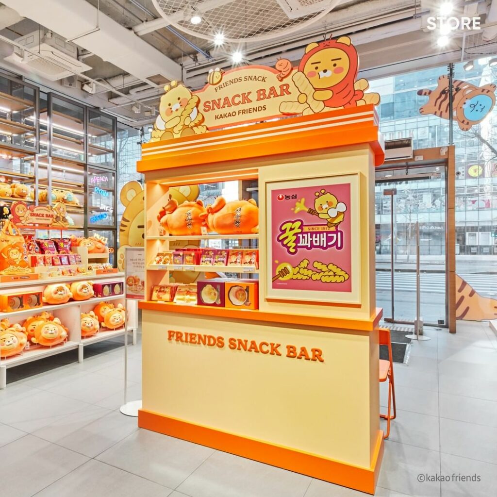 Kakao Friends collabs with Nongshim - smaller snack bar