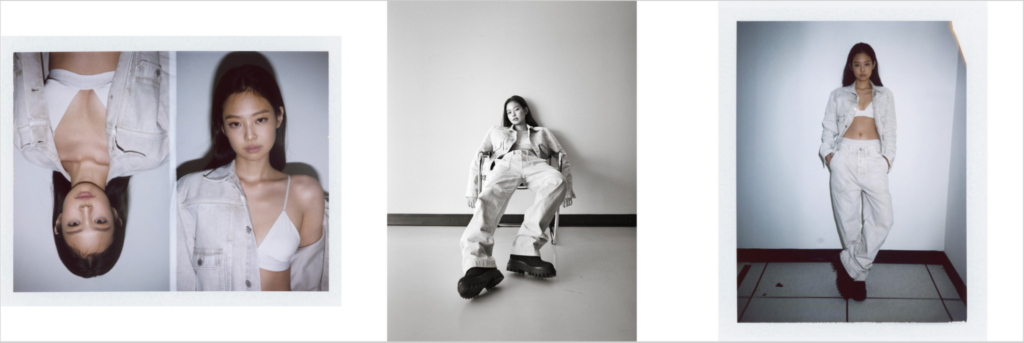 Jennie Calvin Klein 2022 campaign - Jennie in polaroids