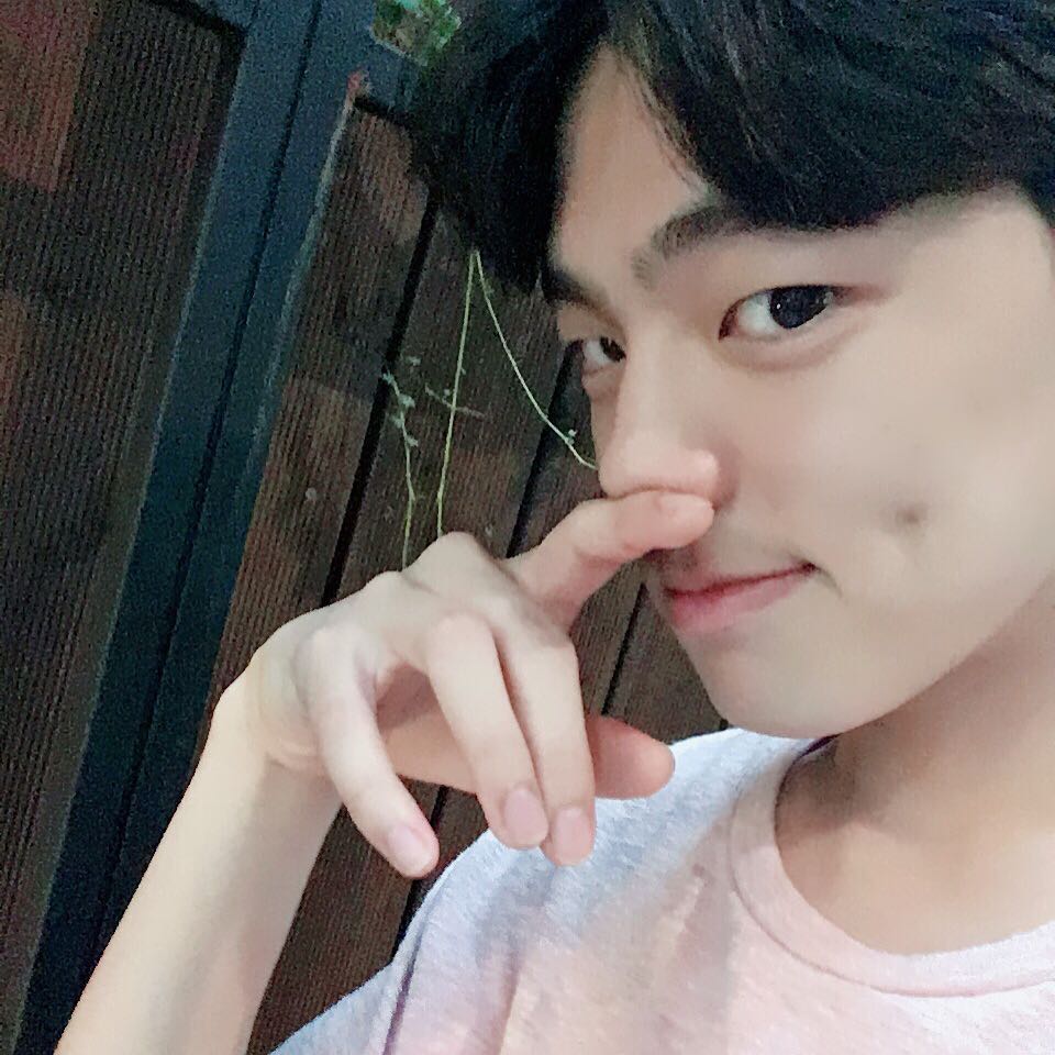 kim min kyu facts - kim min kyu instagram post selfie in pink shirt