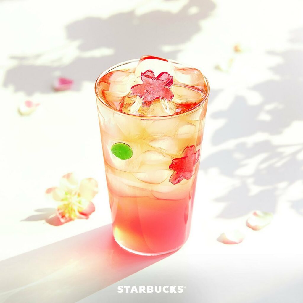 starbucks korea 2022 spring - pink crystal chamomile tea