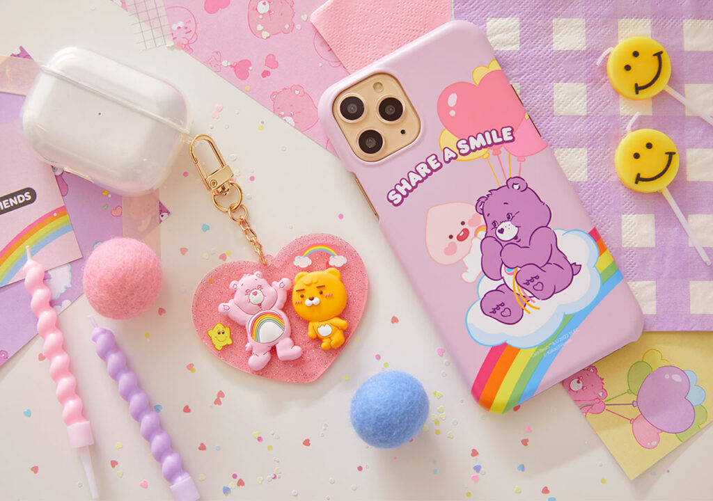 Kakao Friends X Care Bears - phone case and keyring