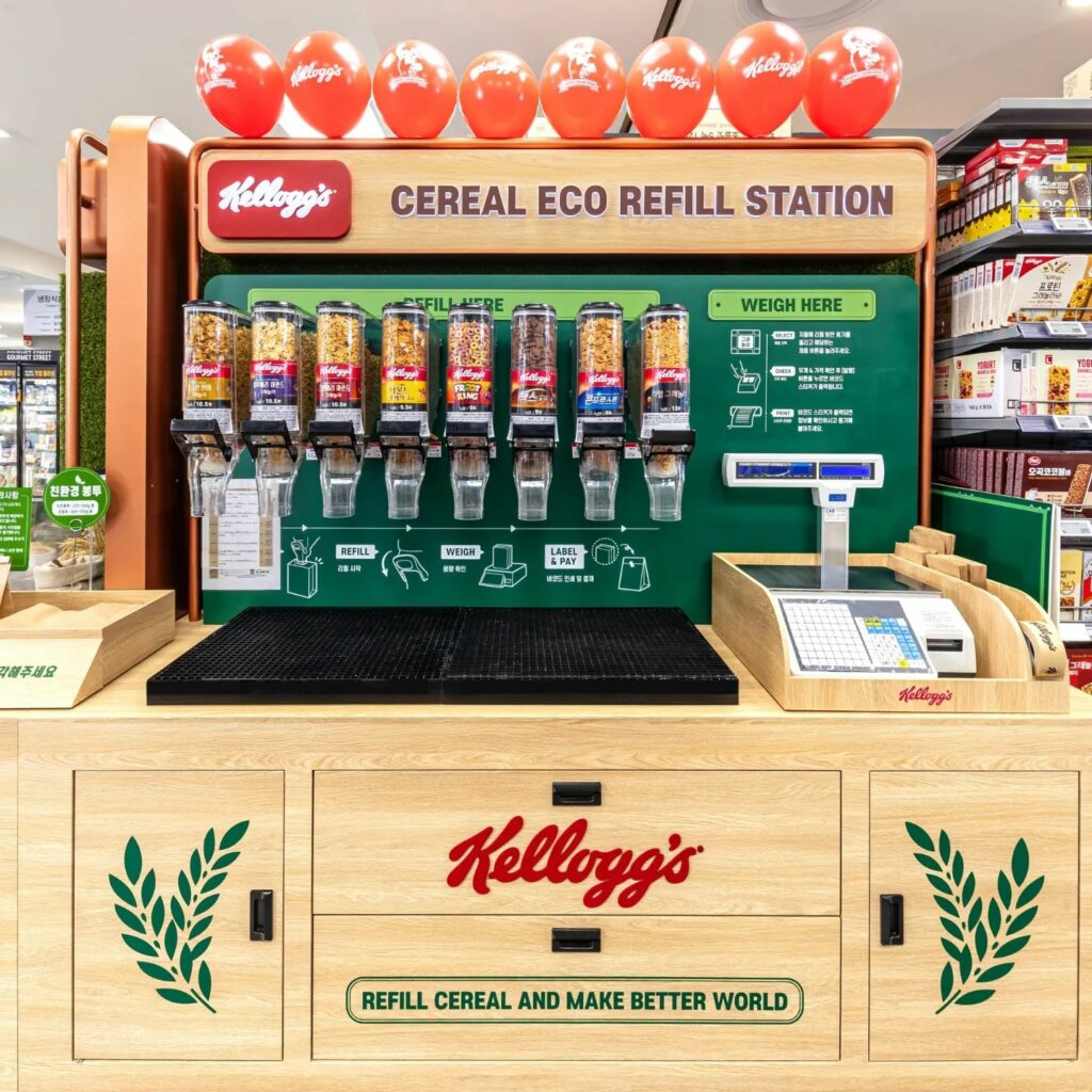 Kellogg's cereal refill station - lotte mart