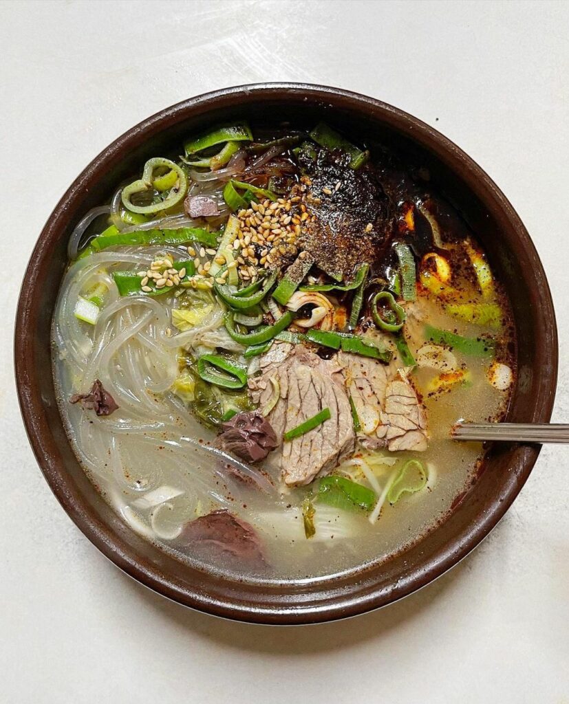 Korean hangover soups - seonji haejang-guk