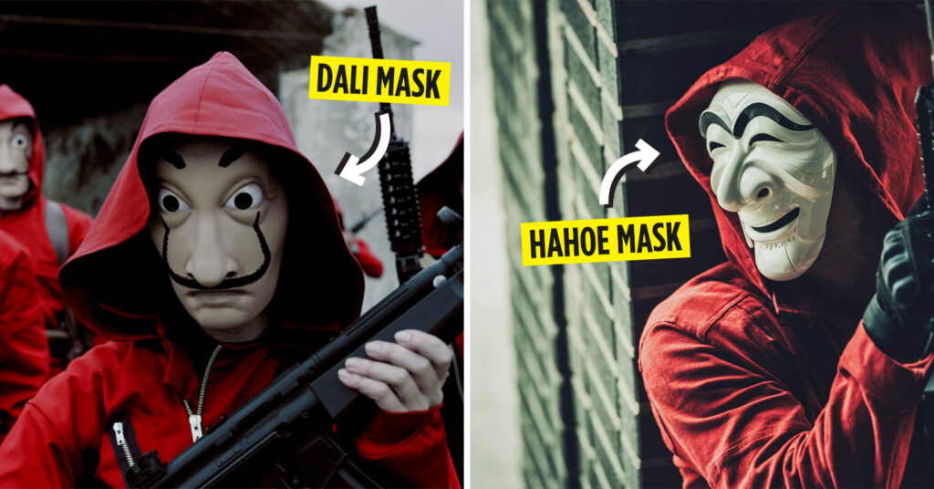 Money Heist Korea facts - hahoe masks
