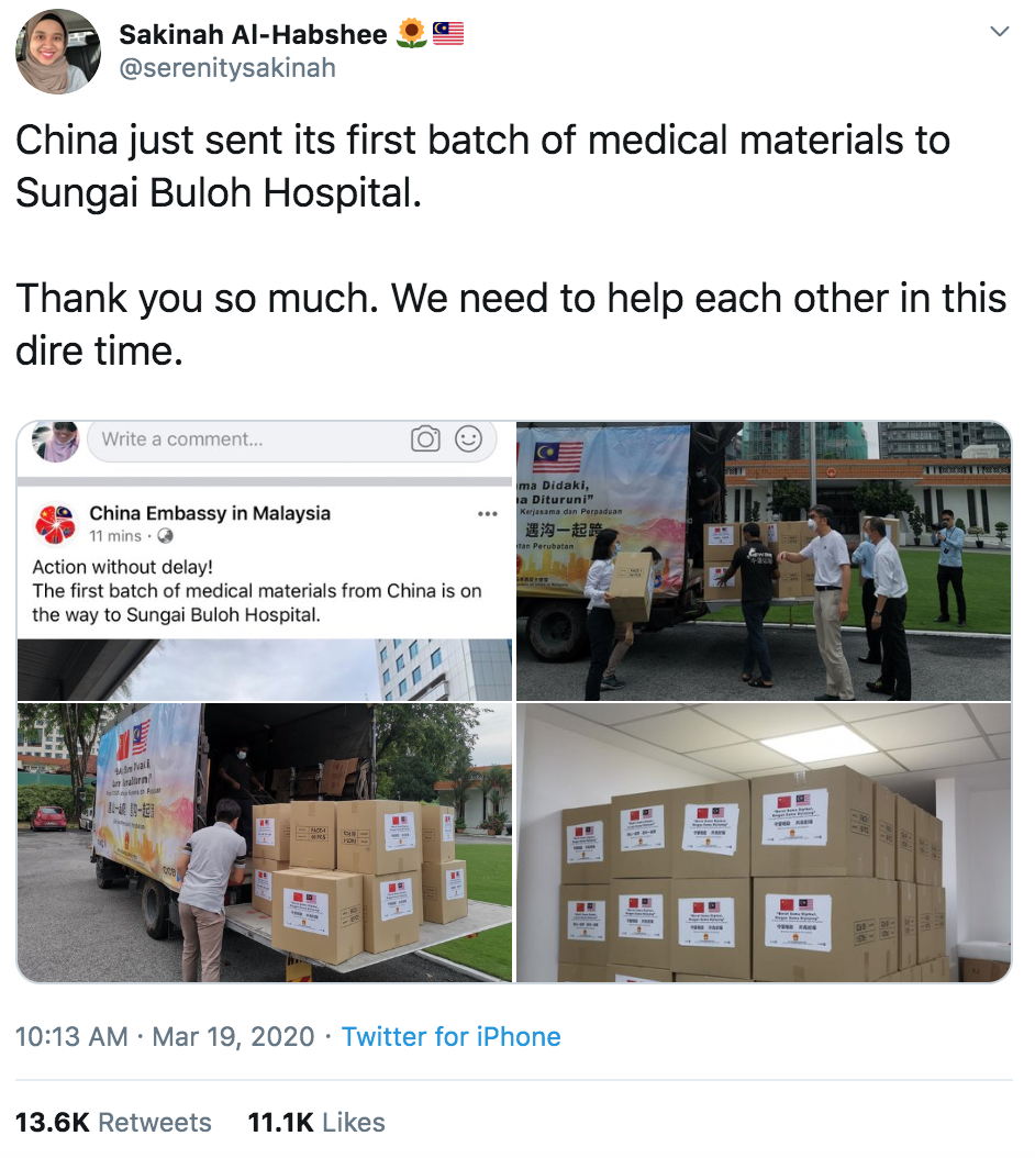 China Sends Face Masks To M Sia To Help With Covid 19 Plight Netizens Applaud Community Spirit Thesmartlocal Malaysia Leading Travel And Lifestyle Portal