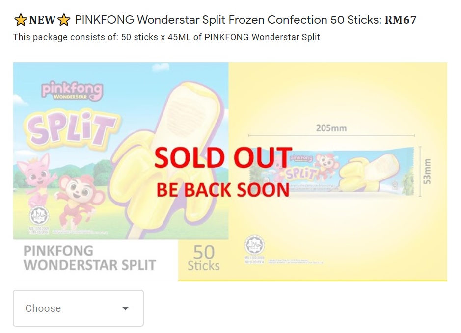 banana popsicle sold out