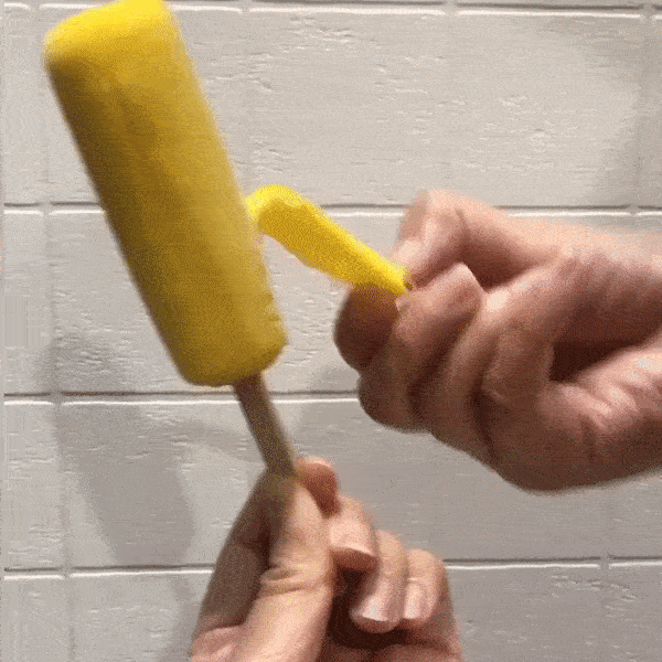 peeling the banana popsicle