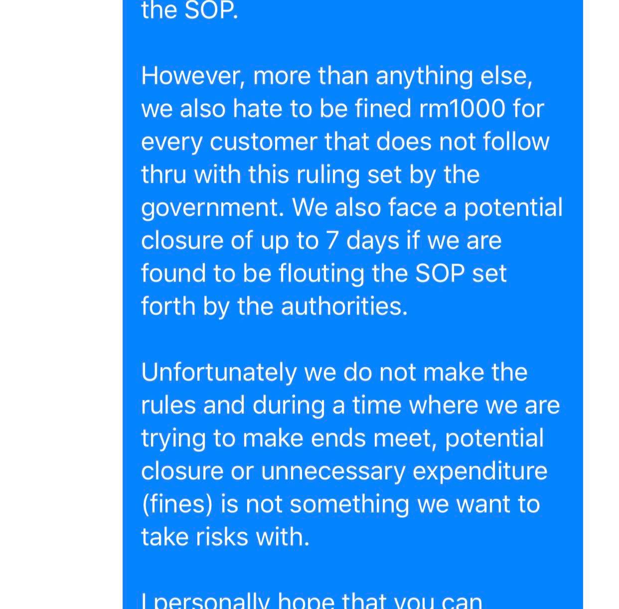 myBurgerLab SOP complaint - response