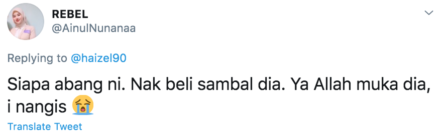 M'sian YouTuber helps out local sambal seller - twitter comment 3