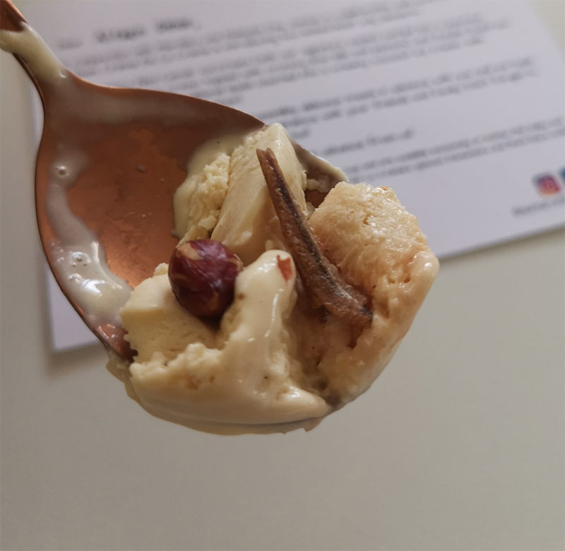Nasi Lemak Ice Cream - ikan bilis and peanut toppings