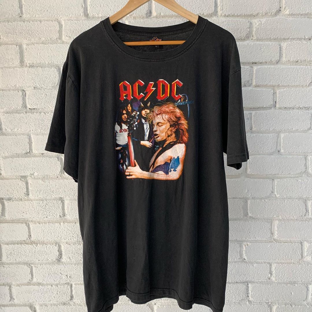 Instagram thrift stores - thrift ACDC T-shirt