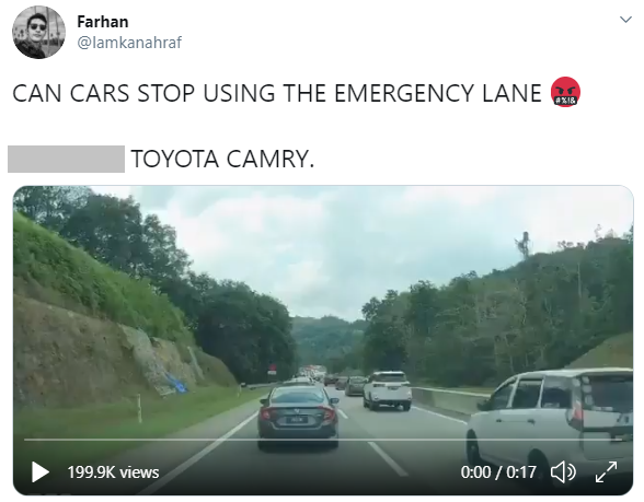 emergency lane accident