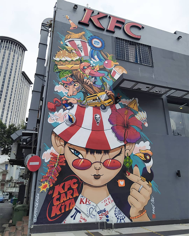 KFC street art murals in KL and PJ - KFC 5 Jalan Barat PJ 