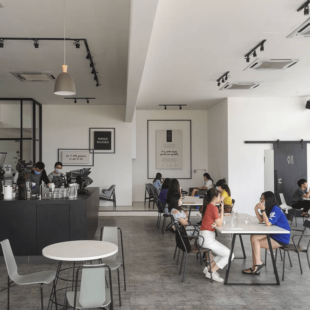 Minimalist Cafes Cheras - The Mechanic Cafe interior