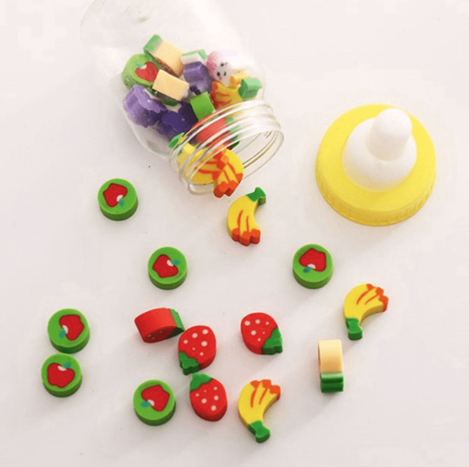 90s childhood things of Malaysian millennials - scented fruit erasers