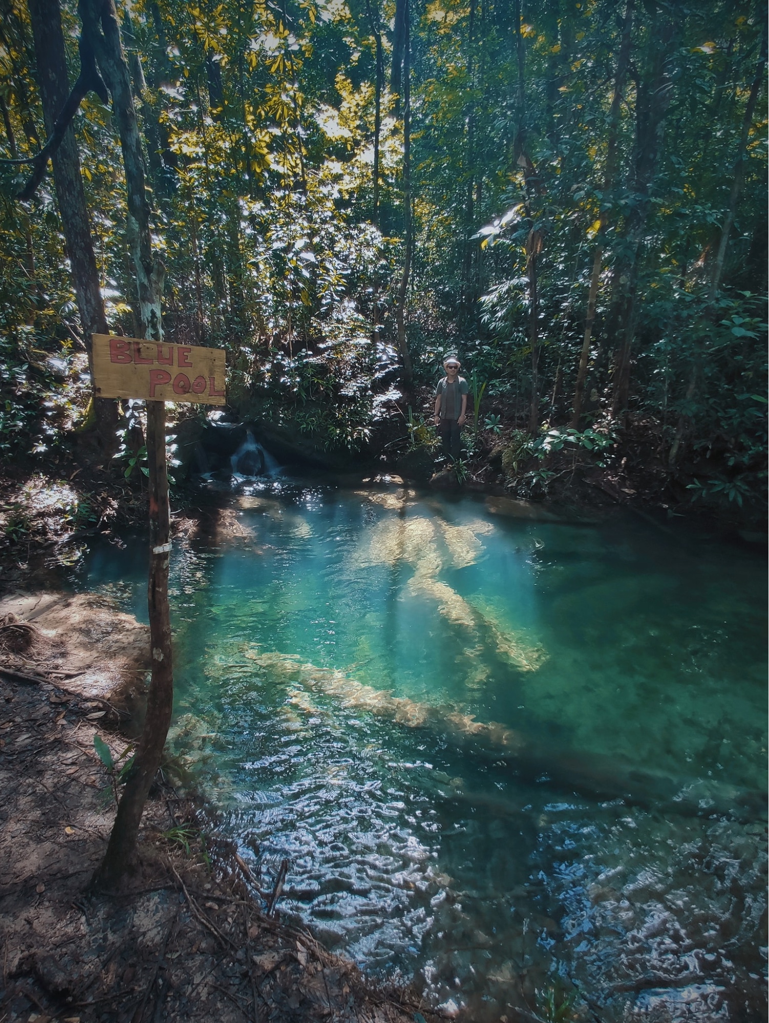 mount santubong's blue pool