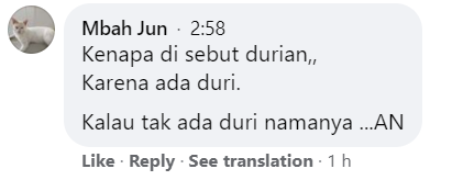 Durian comment