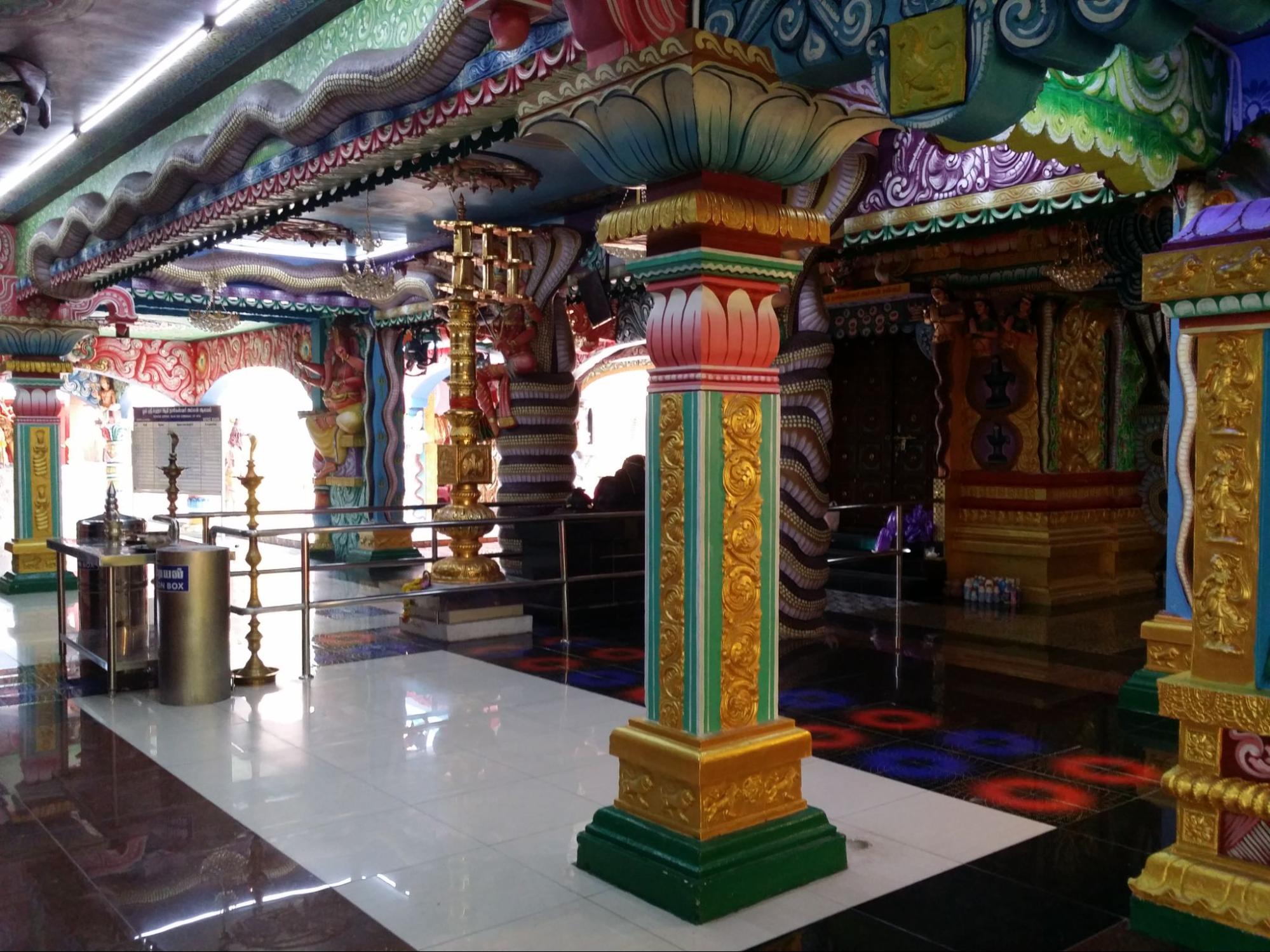 Indian temple interior view