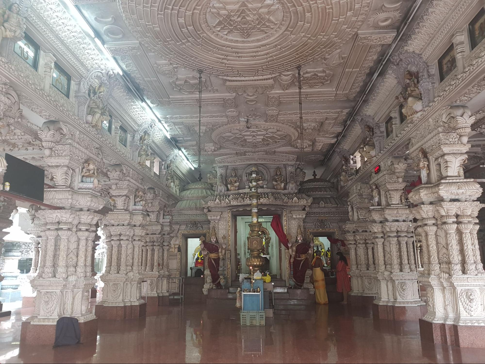 Indian temple interior design and architecture