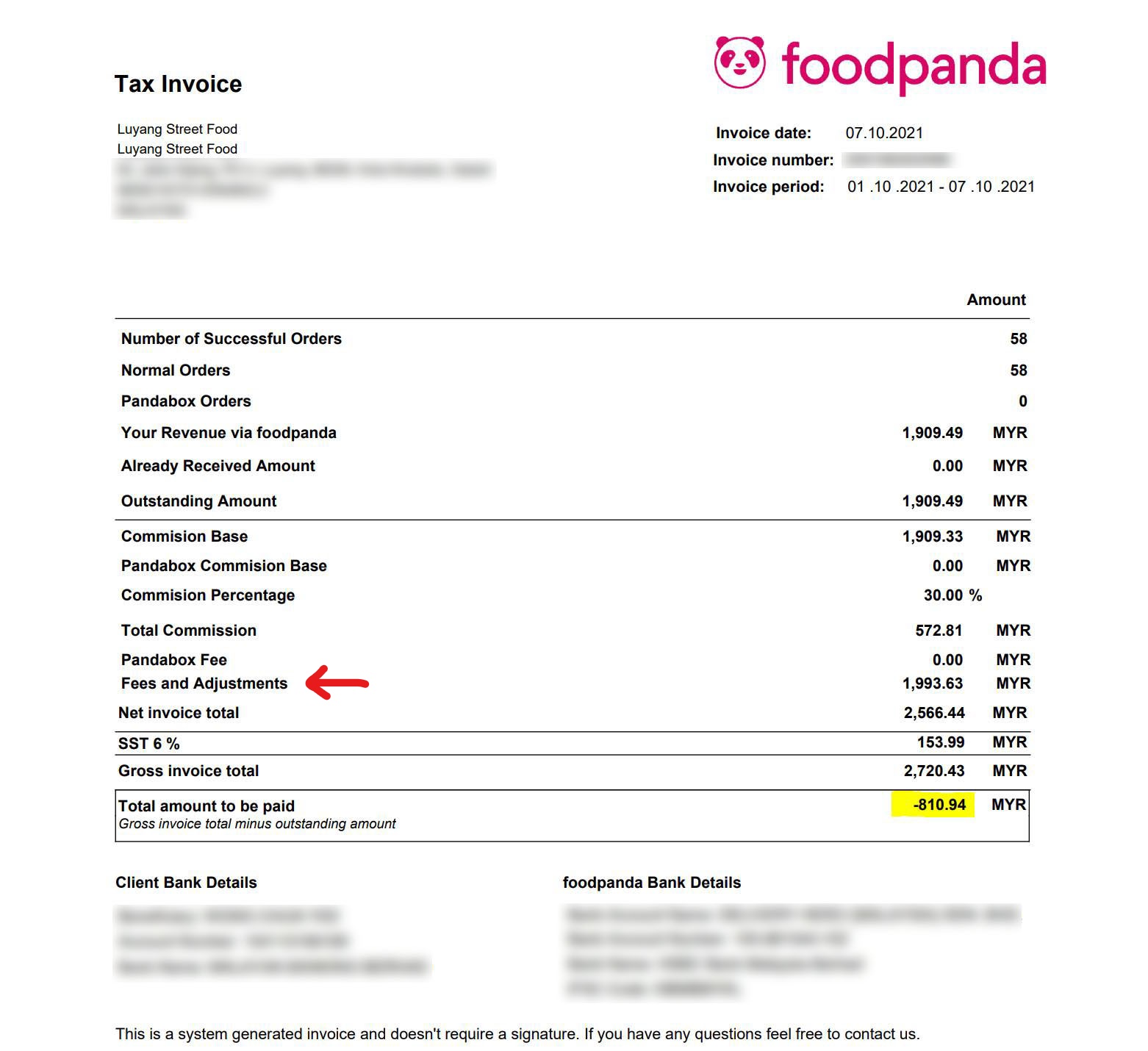 foodpanda hidden fees