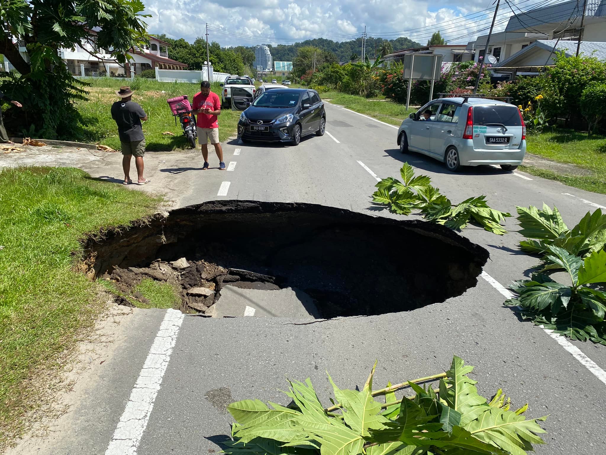 pothole in Sabah
