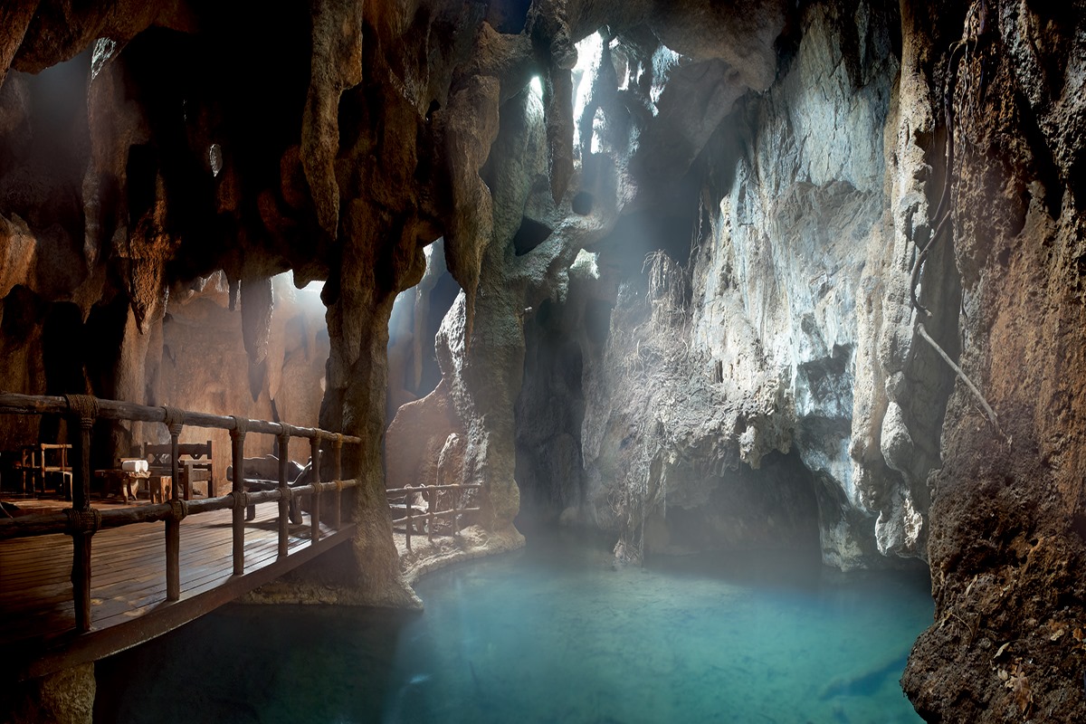 Hotspring inside a cave
