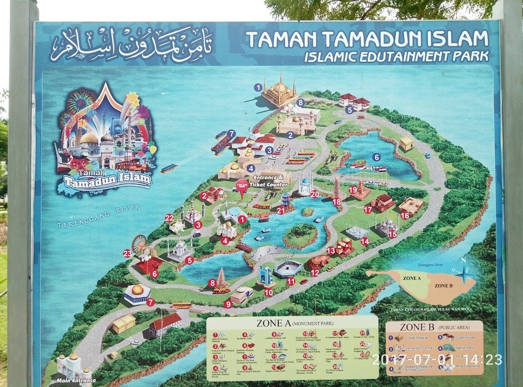 things to do in terengganu - islamic civilisation park map