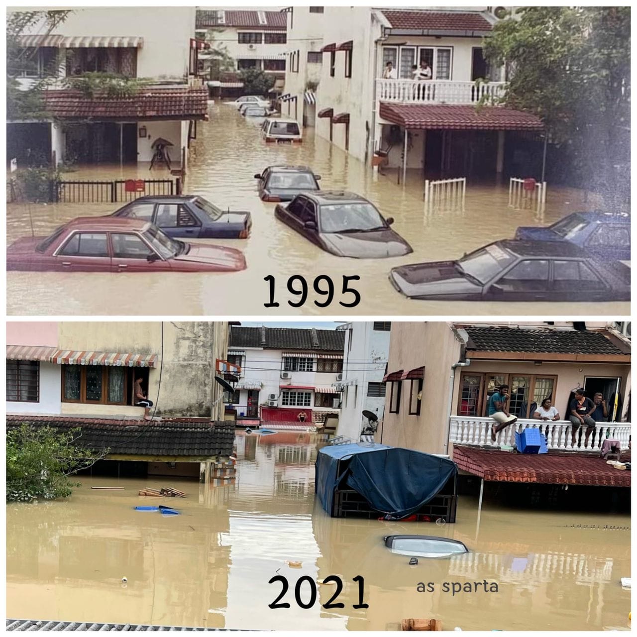 Flash floods comparison photo