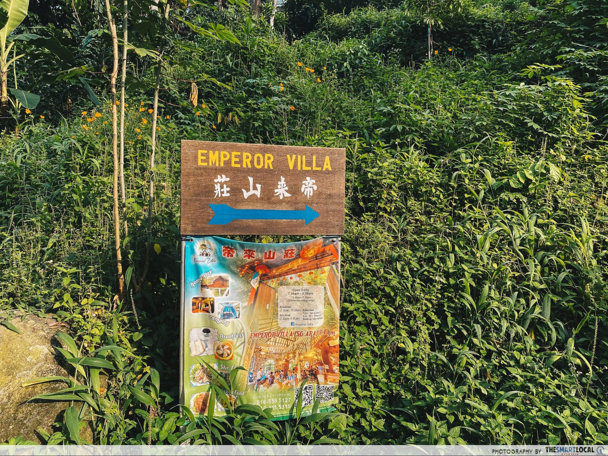 Emperor Villa - sign
