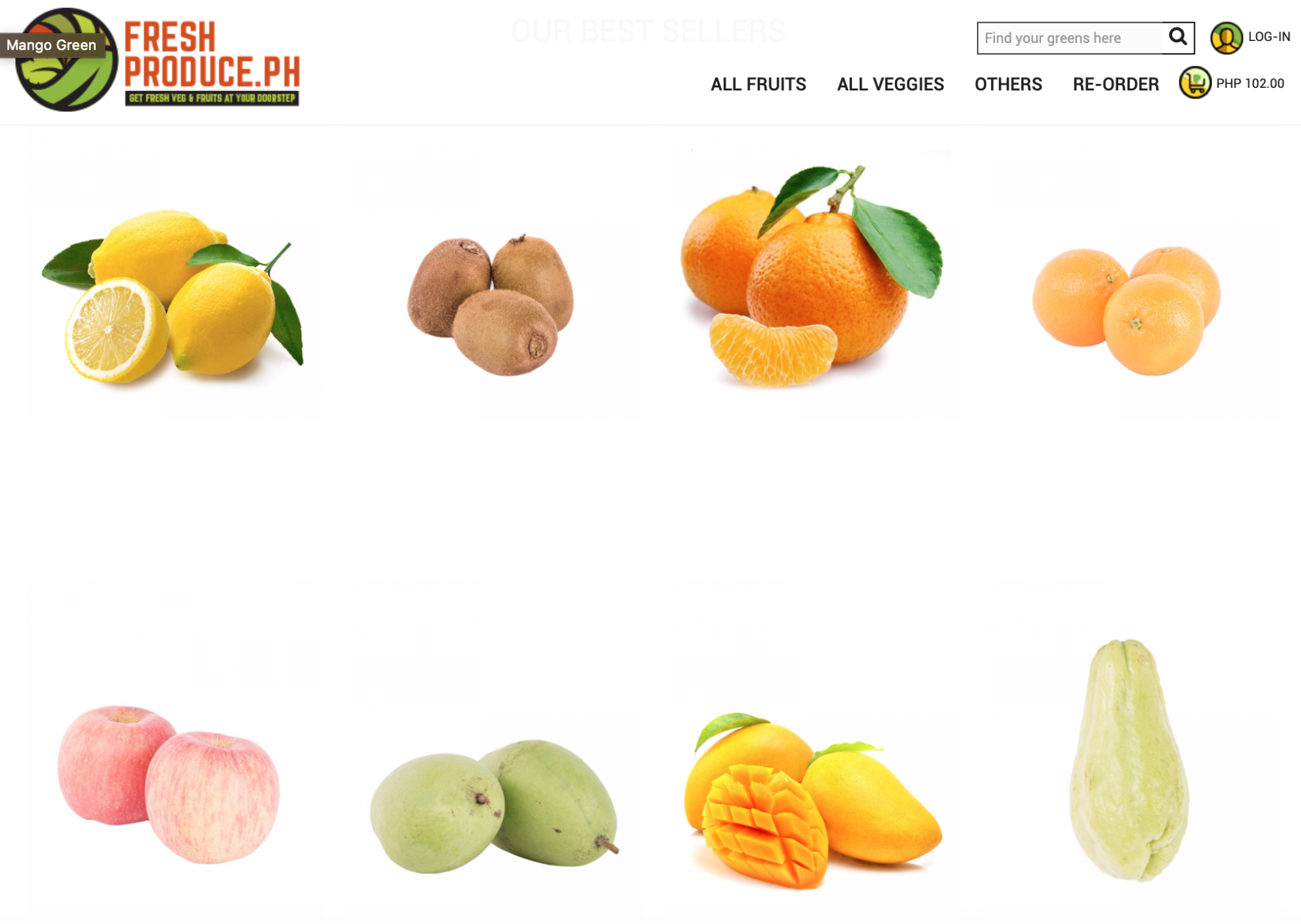 screenshot of Fresh Produce PH's website