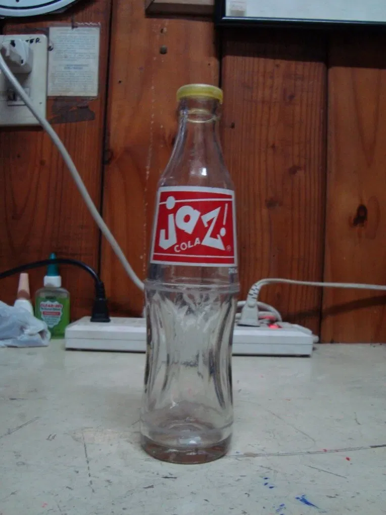 An empty bottle of Jaz