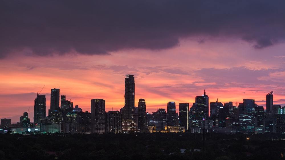 Sunset over Metro Manila