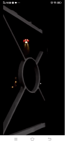 disinfectant drone in night sky