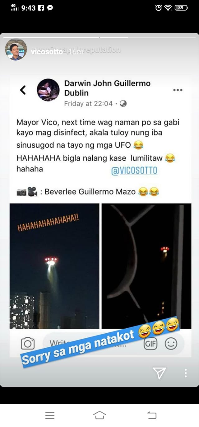 Vico Sotto's Instagram story