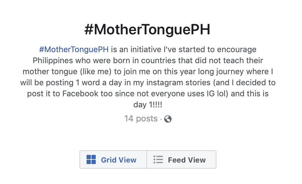 #MotherTonguePH facebook caption
