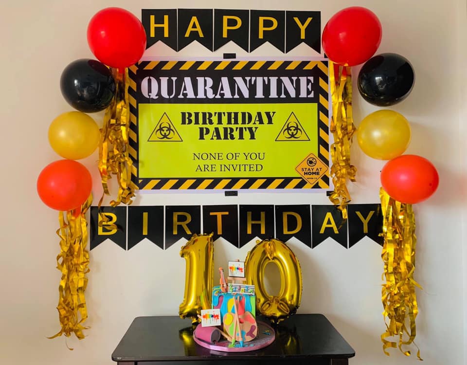 Quarantine birthday party set 