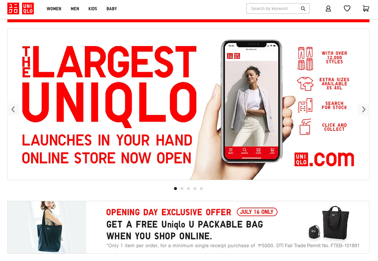Uniqlo Philippines online store now open