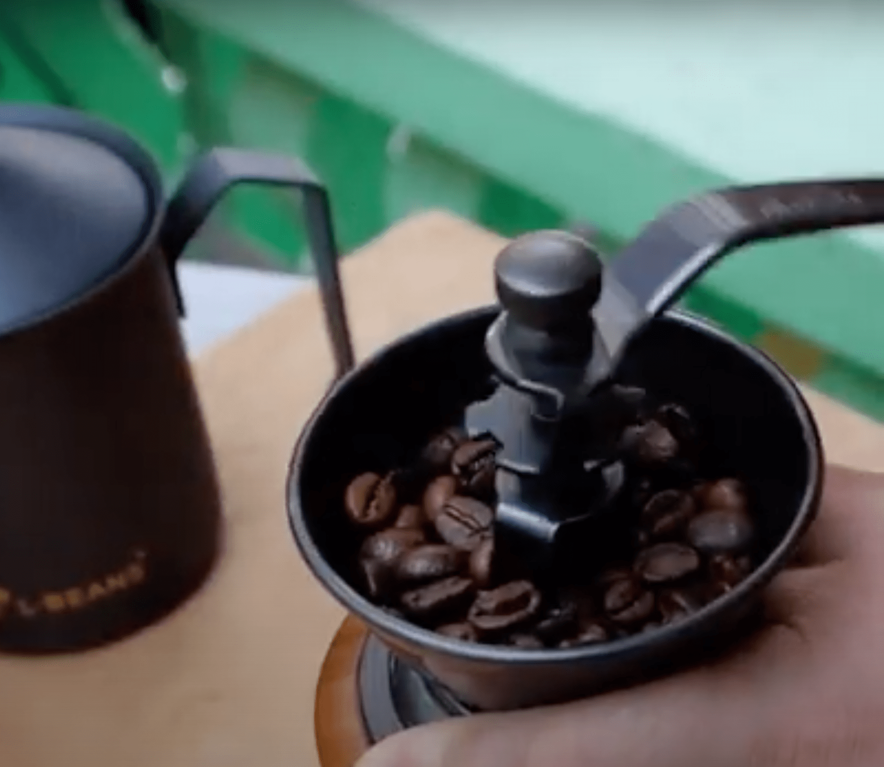 7-layered coffee - ground coffee beans